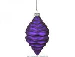 фото Декоративное изделие шар стеклянный 7х13 см. цвет: фиолетовый