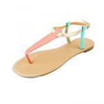 фото New FunkyFish Center Strap Silver Pink Blue Sandals Us Size 7.5 Funky Fish
