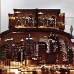 фото Постельное белье комплект "Нью-Йорк" сатин 3D / 3Д