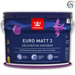 фото Краска Tikkurila Euro Matt 3 C для стен и потолков, 9 л.