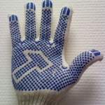 фото Х/б перчатки с пвх нанесением (точка) 55гр.