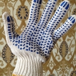 фото Рабочие перчатки 5 нитка 7,5 класс вязки с ПВХ "Протектор"