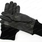 Фото №2 Перчатки стрелковые кожаные, чёрные