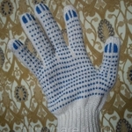 фото Рабочие перчатки 5нитка 7,5кл. с ПВХ "Точка"