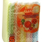 фото AISEN KITCHEN CLEANER Губка для мытья посуды из поролона в сетке (5 шт). Производство - Япония. Оптом.